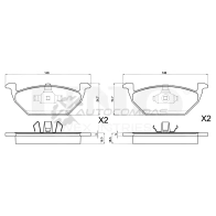 Колодки тормозные дисковые передние UNIO BRP-20063 1441314932 O8 OUS
