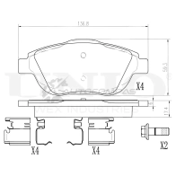 Колодки тормозные дисковые передние UNIO BRP-20319 1441314937 IO FN4