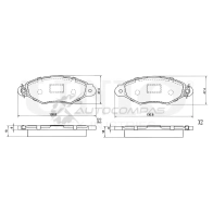 Колодки тормозные дисковые передние UNIO 1441314938 CKB4 Q BRP-20185
