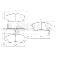 Колодки тормозные дисковые передние UNIO 1441314940 8P2 RQ BRP-20235