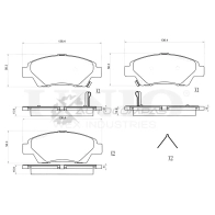 Колодки тормозные дисковые передние UNIO 1441314942 1JH IW63 BRP-20324