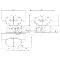Колодки тормозные дисковые передние UNIO 1441314945 BRP-20054 ND GYX