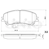 Колодки тормозные дисковые передние UNIO 1441314948 R5U7J U9 BRP-20035