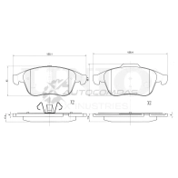Колодки тормозные дисковые передние UNIO BRP-20321 YT K85 1441314950