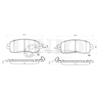 Колодки тормозные дисковые передние UNIO 1441314951 A5RN W BRP-20457