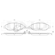 Колодки тормозные дисковые передние UNIO BRP-20458 1441314953 UUI2 X9