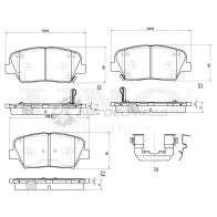 Колодки тормозные дисковые передние UNIO BRP-20037 1441314955 D7 7AJ