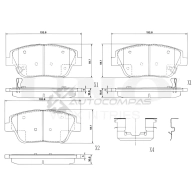 Колодки тормозные дисковые передние UNIO BRP-20287 7875FZ 2 1441314956