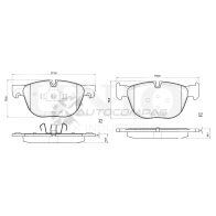 Колодки тормозные дисковые передние UNIO 1441314961 BRP-20283 B IACQJ