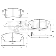 Колодки тормозные дисковые передние UNIO 1441314962 BRP-20471 AI KXD