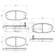 Колодки тормозные дисковые передние UNIO BRP-20210 1441314968 MKNC 49A