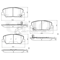 Колодки тормозные дисковые передние UNIO 1441314971 BRP-20270 M XZVTH