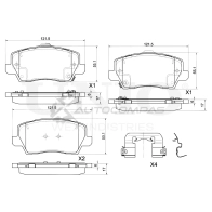 Колодки тормозные дисковые передние UNIO M A5BYO 1441314974 BRP-20476