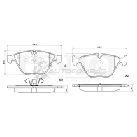 Колодки тормозные дисковые передние UNIO BRP-20315 KUL CU 1441314977