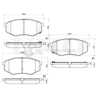 Колодки тормозные дисковые передние UNIO 1441314981 BRP-20401 NUA1R G