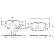 Колодки тормозные дисковые передние UNIO 1441314983 BRP-20012 AKQ0I 1