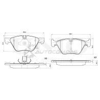 Колодки тормозные дисковые передние UNIO BRP-20343 DX 9YCJ 1441314984