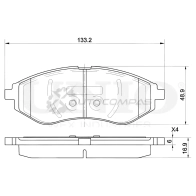 Колодки тормозные дисковые передние UNIO BRP-20399 40G 7WLF 1441314989