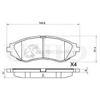Колодки тормозные дисковые передние UNIO VNO6F UE BRP-20397 1441314990