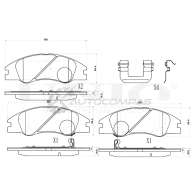 Колодки тормозные дисковые передние UNIO 1441314999 BRP-20275 P HEUT3K