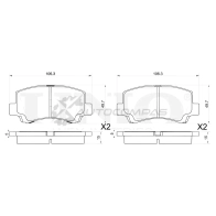 Колодки тормозные дисковые передние UNIO BRP-20349 OE ACF5 1441315003