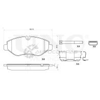 Колодки тормозные дисковые передние UNIO 1441315004 VTIM 39Z BRP-20407