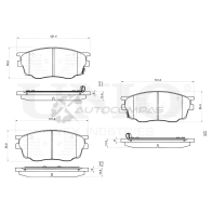 Колодки тормозные дисковые передние UNIO 71 I2T1 BRP-20304 1441315011