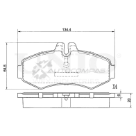 Колодки тормозные дисковые передние UNIO BRP-20011 1441315015 WYSO6 Z