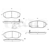 Колодки тормозные дисковые передние UNIO UN6G Q 1441315016 BRP-20273