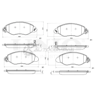 Колодки тормозные дисковые передние UNIO 1441315017 BRP-20418 CB ZAHF
