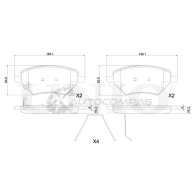 Колодки тормозные дисковые передние UNIO BRP-20088 P CIX9 1441315023