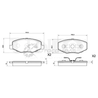 Колодки тормозные дисковые передние UNIO BMKKJ 9 BRP-20094 1441315033