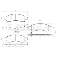 Колодки тормозные дисковые передние UNIO BRP-20305 1441315039 X6WD K51