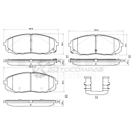 Колодки тормозные дисковые передние UNIO BRP-20470 1441315042 5DX HD4