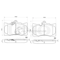 Колодки тормозные дисковые передние UNIO 1441315045 BRP-20308 S1KH B