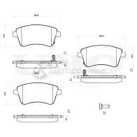 Колодки тормозные дисковые передние UNIO BRP-20350 II9E DW 1441315047