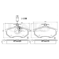 Колодки тормозные дисковые передние с датчиком UNIO BRP-20373 YU ZKHI 1441315051