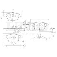 Колодки тормозные дисковые передние с датчиком UNIO BRP-20087 1441315056 X YG58WX
