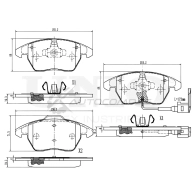 Колодки тормозные дисковые передние с датчиком UNIO 1441315069 VW0 FNYW BRP-20066