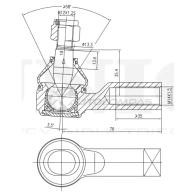 Наконечник рулевой UNIO KAT0U Z 1441315361 SSP-10090 - Изображение 4