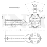 Наконечник рулевой UNIO SSP-10091 1441315366 4G8YI T - Изображение 4
