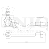 Наконечник рулевой UNIO HX YQA SSP-10016 1441315374 - Изображение 4
