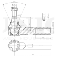 Наконечник рулевой UNIO 1441315375 H7I NWH SSP-10079 - Изображение 4