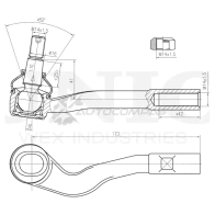 Наконечник рулевой левый UNIO 8F 2NUYS SSP-10077 1441315400