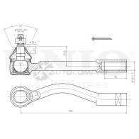 Наконечник рулевой левый UNIO SSP-10148 W IVVVJK 1441315410
