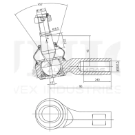 Наконечник рулевой левый UNIO SSP-10153 1441315416 B0KRT D7