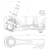 Наконечник рулевой левый UNIO H PDM2 1441315424 SSP-10185