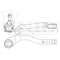 Наконечник рулевой левый UNIO SSP-10107 1441315431 3W ETA2V