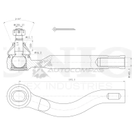 Наконечник рулевой левый UNIO SY1 GRFD 1441315436 SSP-10150