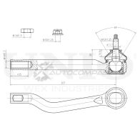Наконечник рулевой левый UNIO SSP-10158 MD4 V2 1441315438